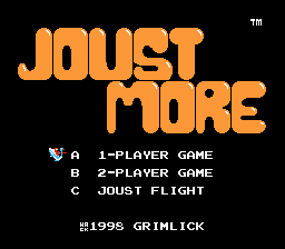 Joust More Title Screen